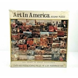 Art In America Puzzle 200 Years of Great Paintings 600 Pieces Nordevco 1979 NEW